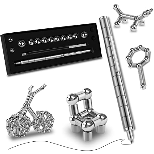 Black Fidget Pen Toy, Sensory Tool EDC Fidgeting Game for Adults, Cool Gadget Best for Stress and Anxiety Relief and Kill Time,Novelty Gifts for Teen and Adults